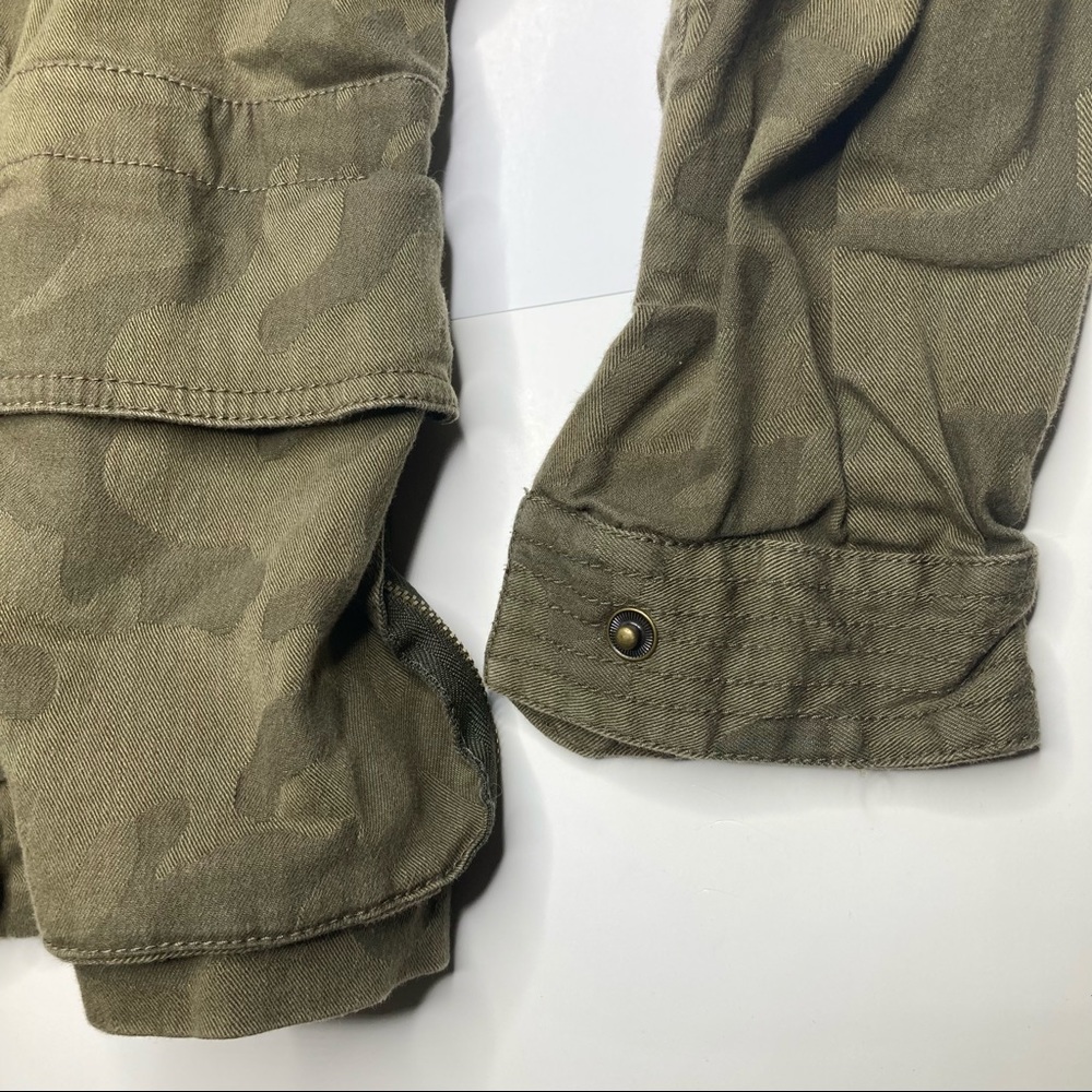 7 For All Mankind Camo Jacket Zip Snap Size Small - Picture 4 of 7